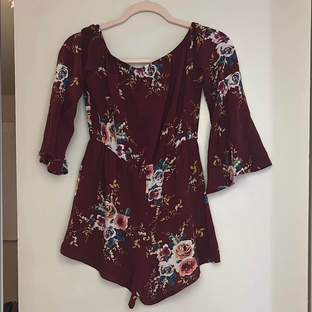 Floral Off The Shoulder Romper
